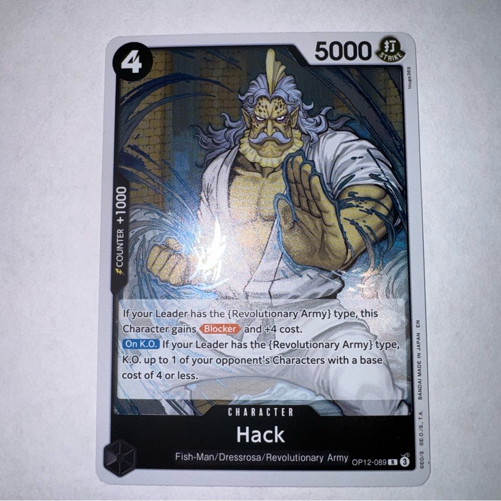One Piece CCG Hack Legacy Of The Master R Foil Card OP12-089 NM